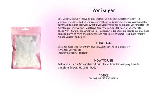 Yoni Sugar Candies 100% φυσικό κρυστάλλινο λευκό γλυκό σέξι χύδη Yoni Candy Custom Logo