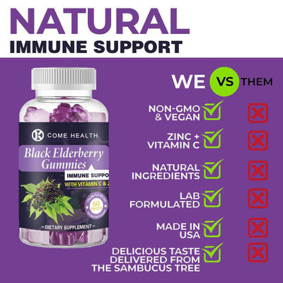 Προδιαγραφή του προϊόντος 60 Vegan Gummies/φιαλίδιο Sea Moss Black Seed Oil Ashwagandha Gummies
