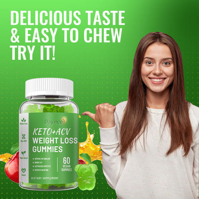 Ιδιωτική Ετικέτα Gummy Candy Υποστήριξη Διαχείριση Βάρους Λειτουργία για την απώλεια βάρους Κέτο ACV