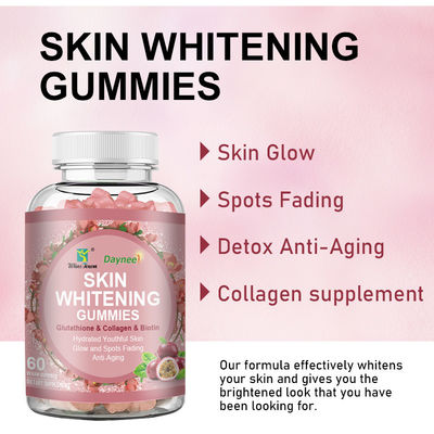Ιδιωτική ετικέτα Κολλαγόνο Gummies OEM Strawberry Gummies για ομαλό δέρμα χωρίς κηλίδες