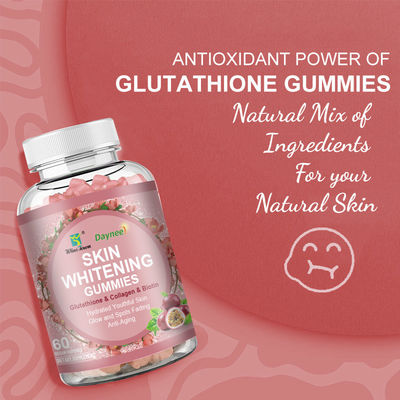 Ιδιωτική ετικέτα Κολλαγόνο Gummies OEM Strawberry Gummies για ομαλό δέρμα χωρίς κηλίδες