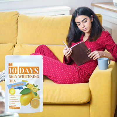 Ιδιωτική ετικέτα Glow Tea 10 Ημερών Βιταμίνη C Λευκαντικό πρωινό τσάι προσαρμοσμένο για νεογνά