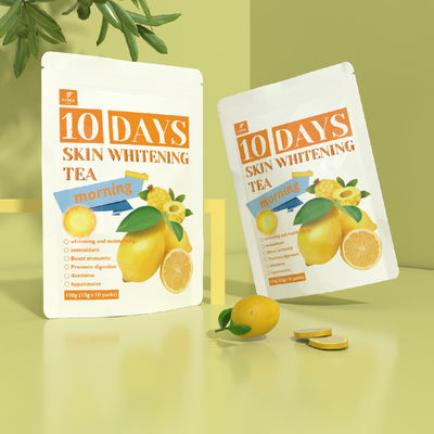 Ιδιωτική ετικέτα Glow Tea 10 Ημερών Βιταμίνη C Λευκαντικό πρωινό τσάι προσαρμοσμένο για νεογνά